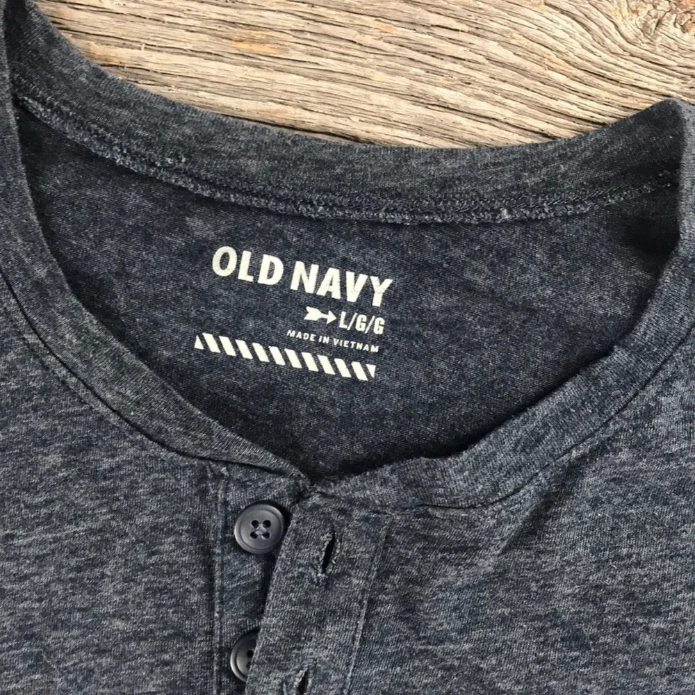 Old Navy Boy’s Blue Henley Size Large - Picture 3 of 6